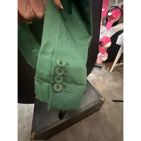 Talbots Green Cotton Blend Blazer – Size 8 - Picture 8 of 12